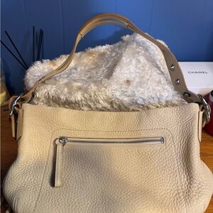 Coach Cream Leather Shoulder Bag